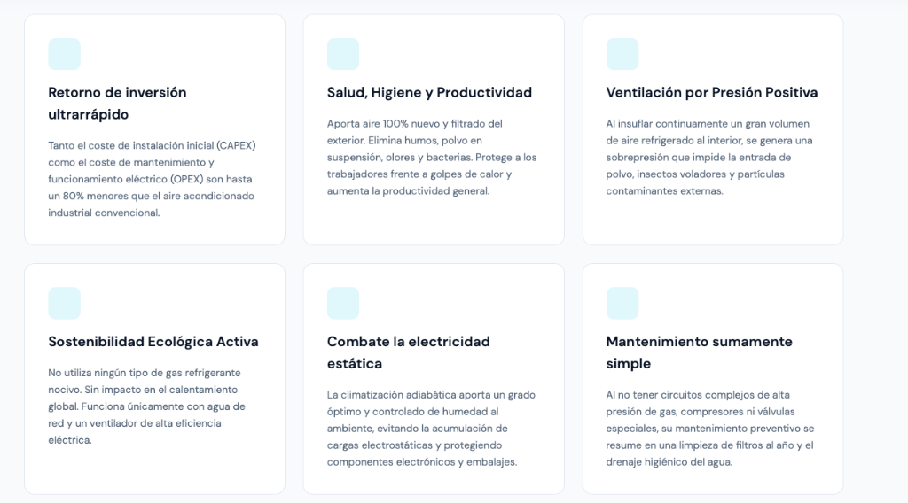 Esquema de descarga directa de unidad evaporativa
