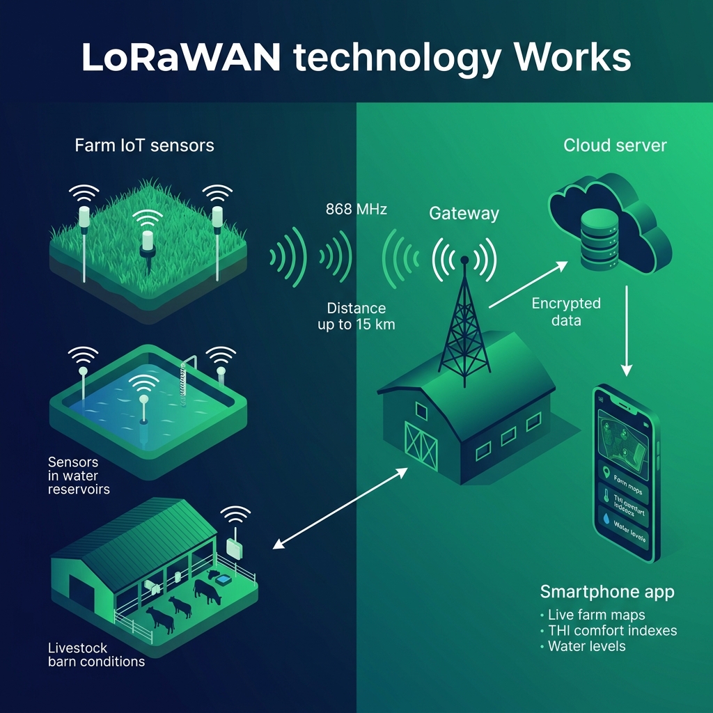 Infografía Tecnología LoRaWAN